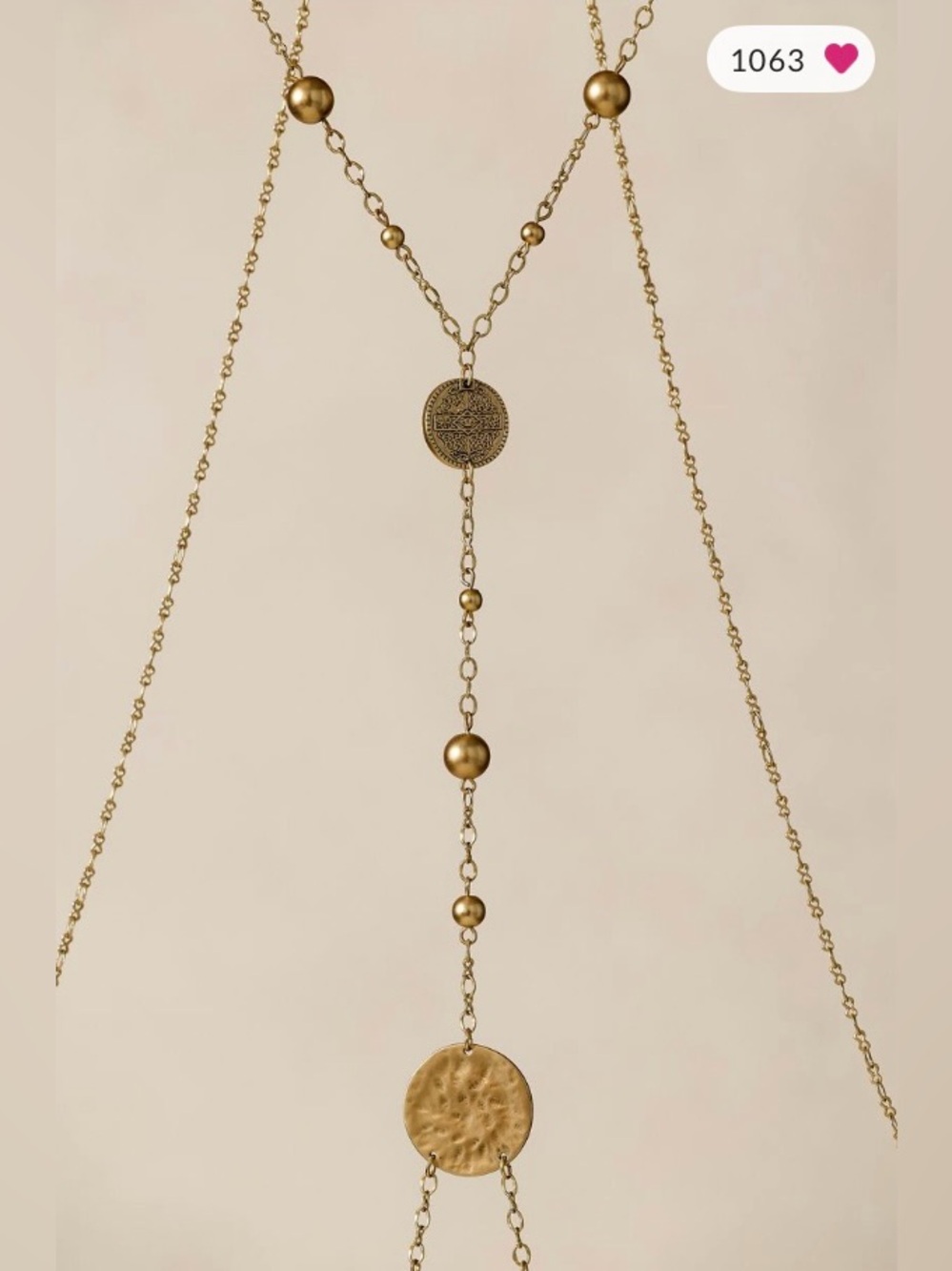 Free People ~ Let's Dance Body Chain ~ Gold ~ NWT** - Picture 6 of 7